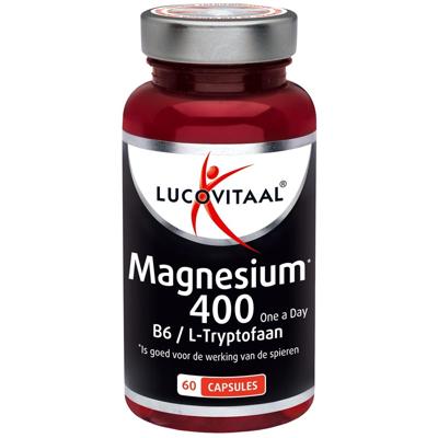 Lucovitaal Magnesium 400 met Vitamine B6 & L-Tryptofaan capsules Lucovitaal Magnesium 400 met Vitamine B6 & L-Tryptofaan capsules