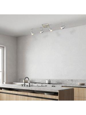 Light depot - LED opbouwspot Drift 4 lichts - 80,5 cm - mat staal - Outlet Light depot - LED opbouwspot Drift 4 lichts - 80,5 cm - mat staal - Outlet