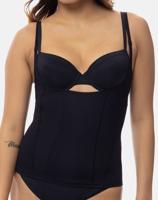 Corrigerend hemd dames - Medium control - Shapewear onderhemd zonder bh - Buik Corrigerend - Zwart en huidskleur - thumbnail