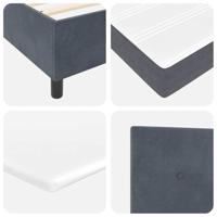Boxspringbed met matras Donkergrijs 140 x 190 cm Fluweel - thumbnail