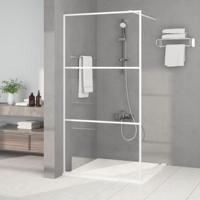 VidaXL Inloopdouchewand 100x195 cm transparant esg-glas wit - thumbnail
