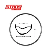 STANS NOTUBES Velg arch mk4 27.5 650b 32h black gray snt - thumbnail