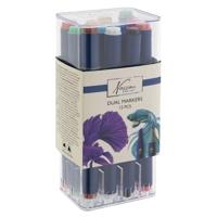 Alcoholmarker nassau duopunt 12 stuks assorti - thumbnail