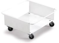 Vuilnisemmertrolley met 4 zwenkwielen recyclingcontainer 90 l wit DURABLE - thumbnail