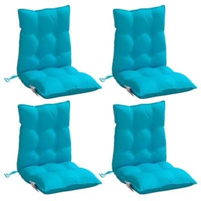 VidaXL Stoelkussens 2 st lage rug oxford stof turquoise