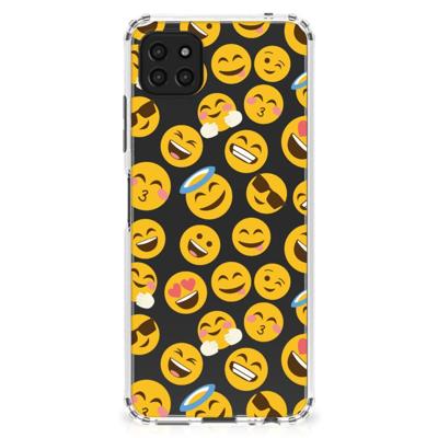 Samsung Galaxy A22 5G Doorzichtige Silicone Hoesje Emoji Samsung Galaxy A22 5G Doorzichtige Silicone Hoesje Emoji