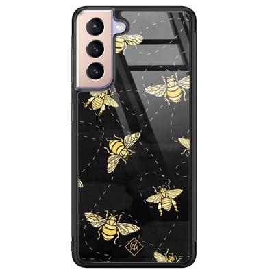 Samsung Galaxy S21 glazen hardcase - Bee yourself