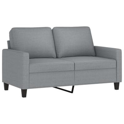 Tweezitsbank 120 cm stof lichtgrijs