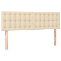 Hoofdborden 2 st 72x5x78/88 cm stof crmekleurig - thumbnail