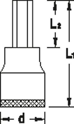 Gedore IN 19 L 7-140 2950960 Inbus Schroevendraaierdop 7 mm 1/2 (12.5 mm)