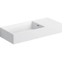 Wastafel Clou Wash Me 75x32x12 cm Solid Surface (Rechts) - thumbnail