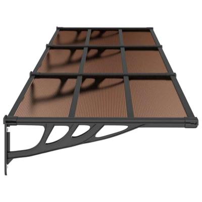 VidaXL Deurluifel 297,5x90 cm polycarbonaat zwart