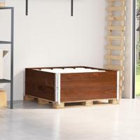 VidaXL Palletopzetranden 2 st 100x100 cm massief grenenhout bruin - thumbnail