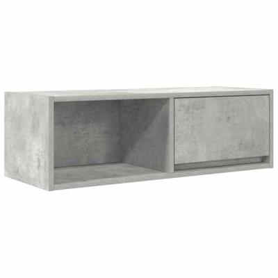 Tv-meubel 80x31x25,5 cm bewerkt hout betongrijs