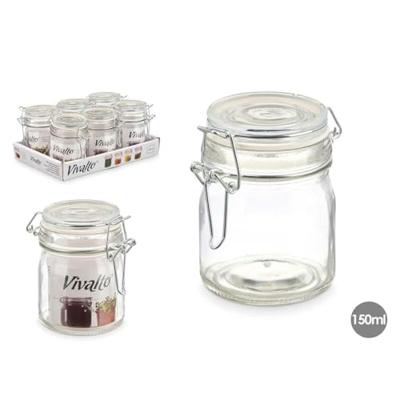 Glazen pot Vivalto 04-9411 Transparant 150 ml (6 Stuks)