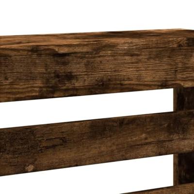 Radiatorombouw 149x20x82 cm bewerkt hout gerookt eikenkleurig Radiatorombouw 149x20x82 cm bewerkt hout gerookt eikenkleurig