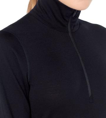 Icebreaker 200 Oasis LS Half Zip Thermoshirt Dames Black L