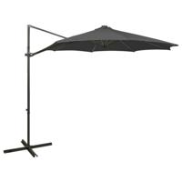 VidaXL Zweefparasol met paal en led-verlichting 300 cm antracietkleur - thumbnail