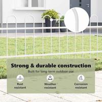 VidaXL Tuinhek wit 1,7 x 0,6 m poedercoating staal - thumbnail