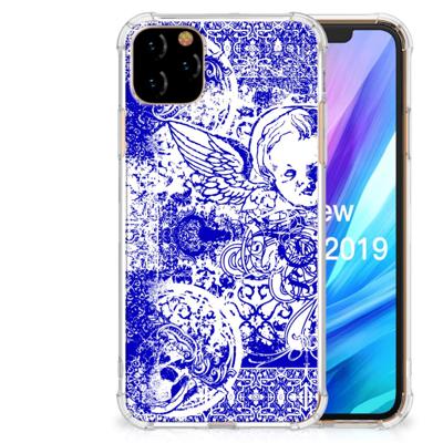 Extreme Case Apple iPhone 11 Pro Max Angel Skull Blauw Extreme Case Apple iPhone 11 Pro Max Angel Skull Blauw