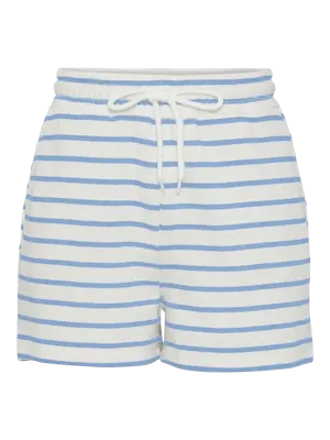 Dames pyjama korte broek - Zomer shorts - Blauw gestreept - Katoenen losse korte pyjamabroek
