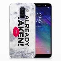 Samsung Galaxy A6 Plus (2018) Siliconen hoesje met naam Already Taken White - thumbnail