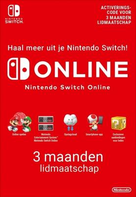 Nintendo Switch Online Lidmaatschap 3 maanden