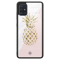 Samsung Galaxy A51 glazen hardcase - Ananas - thumbnail
