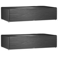 Tuinmeubelhoezen 2 st 12 oogjes rechthoekig 315x180x75 cm - thumbnail