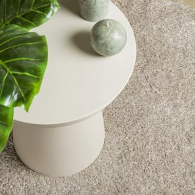 Vloerkleed hoogpolig glanzend 80 cm beige - thumbnail