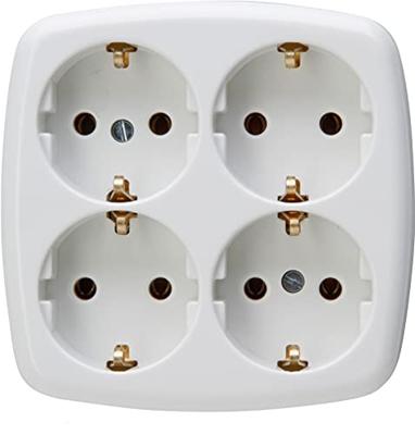 Kopp 121001009 Stekkerdoos 4-voudig Artic-wit 1 stuk(s)