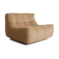 HKliving Lazy Lounge fauteuil Rib Brown - thumbnail
