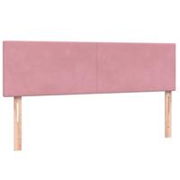 Boxspring met matras fluweel roze 160x220 cm - thumbnail