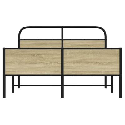 Bedframe zonder matras bewerkt hout sonoma eikenkleur 140x190cm