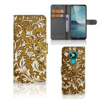 Wallet Case Nokia 3.4 Barok Goud - thumbnail