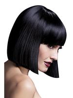 Professionele Pruik Kort Zwart Lola - thumbnail