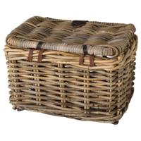 Rotan Fietsmand Junior Met Klep Naturel - thumbnail