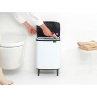 Brabantia Bo hi afvalemmer 12 liter met kunststof binnenemmer white - thumbnail