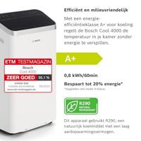 Bosch Cool 4000 Monoblock airco Energielabel: A+ (A+++ - D) 2.6 kW 88 m³ Wit - thumbnail