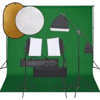 VidaXL Fotostudioset met verlichtingsset, achtergrond en reflector - thumbnail