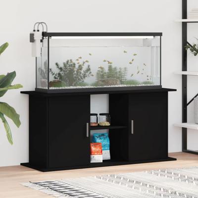 Aquariumstandaard 101x41x58 cm bewerkt hout zwart