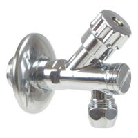 Wiesbaden Chroom hoekstopkraan + filter 12/15 mm x 10 knel - thumbnail