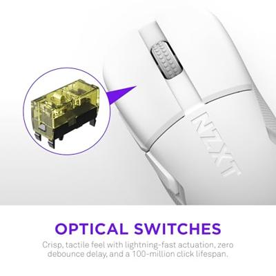NZXT Lift Elite Wireless Gaming Mouse - White NZXT Lift Elite Wireless Gaming Mouse - White