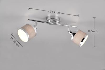 Trio Design opbouwspotArosa nikkel 2-lichts - 812100206