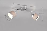 Trio Design opbouwspotArosa nikkel 2-lichts - 812100206 - thumbnail