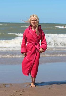 Kinderbadjas in diversen kleuren - aquablauw 8-10 jaar