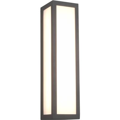 LED Tuinverlichting - Wandlamp Buitenlamp - Trion Ficco - 10W - Warm Wit 3000K - Rechthoek - Mat Antraciet - Aluminium