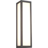 LED Tuinverlichting - Wandlamp Buitenlamp - Trion Ficco - 10W - Warm Wit 3000K - Rechthoek - Mat Antraciet - Aluminium - thumbnail