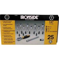 IRONSIDE 244002 Dopsleutelset 1/4 (6.3 mm) - thumbnail