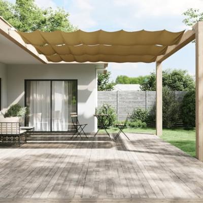 VidaXL Luifel verticaal 140x420 cm oxford stof beige VidaXL Luifel verticaal 140x420 cm oxford stof beige